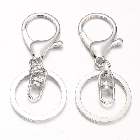 Swivel Key Clasp with Split Ring