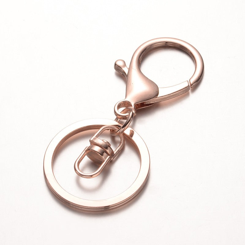 Swivel Key Clasp with Split Ring
