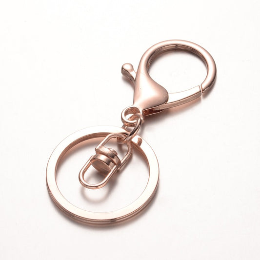 Swivel Key Clasp with Split Ring
