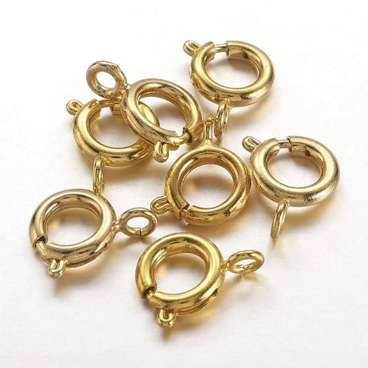 Brass Spring Ring Clasps