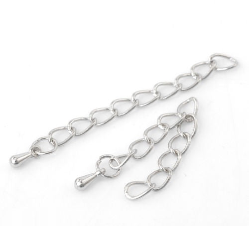 Chain Extender with Teardrop Charm