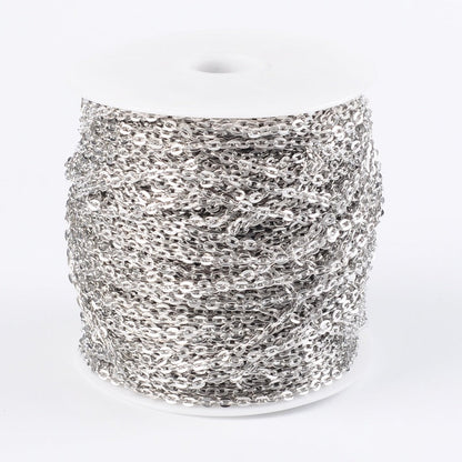 Iron Cross Link Chain - 100 Metre Reel