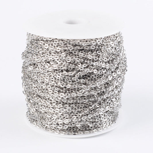 Iron Cross Link Chain - 100 Metre Reel