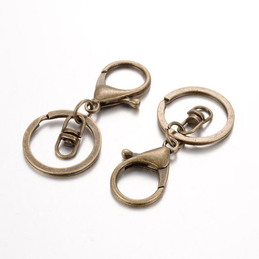 Swivel Key Clasp with Split Ring