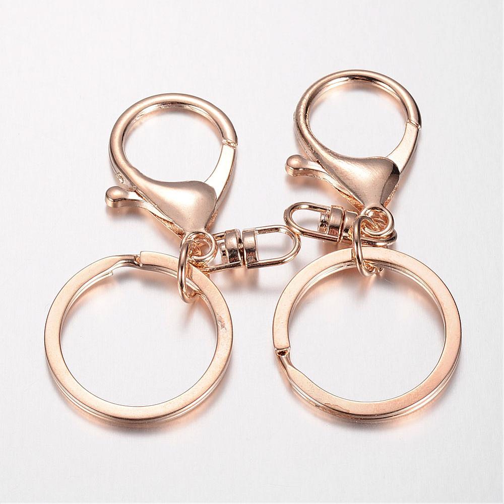 Swivel Key Clasp with Split Ring