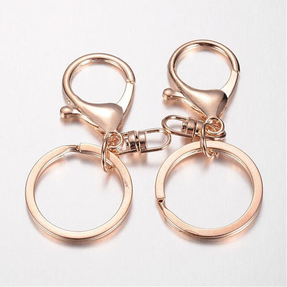 Swivel Key Clasp with Split Ring