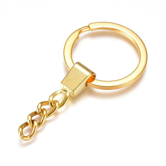 Flat Key Ring with Chain