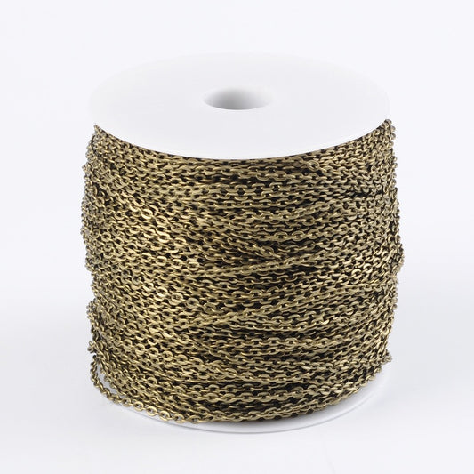 Iron Cross Link Chain - 100 Metre Reel