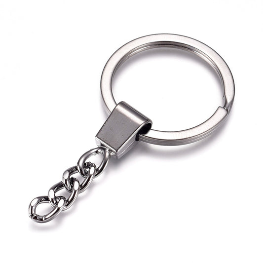 Flat Key Ring with Chain