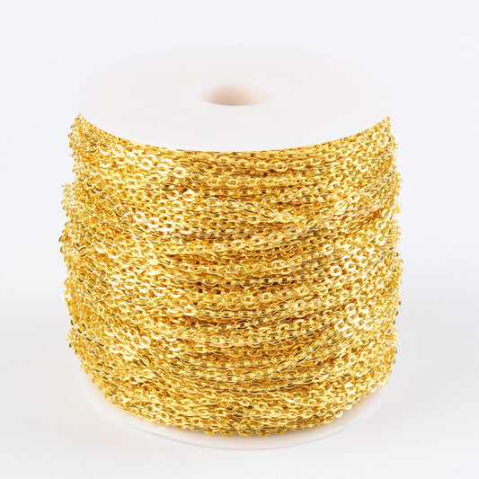 Iron Cross Link Chain - 100 Metre Reel