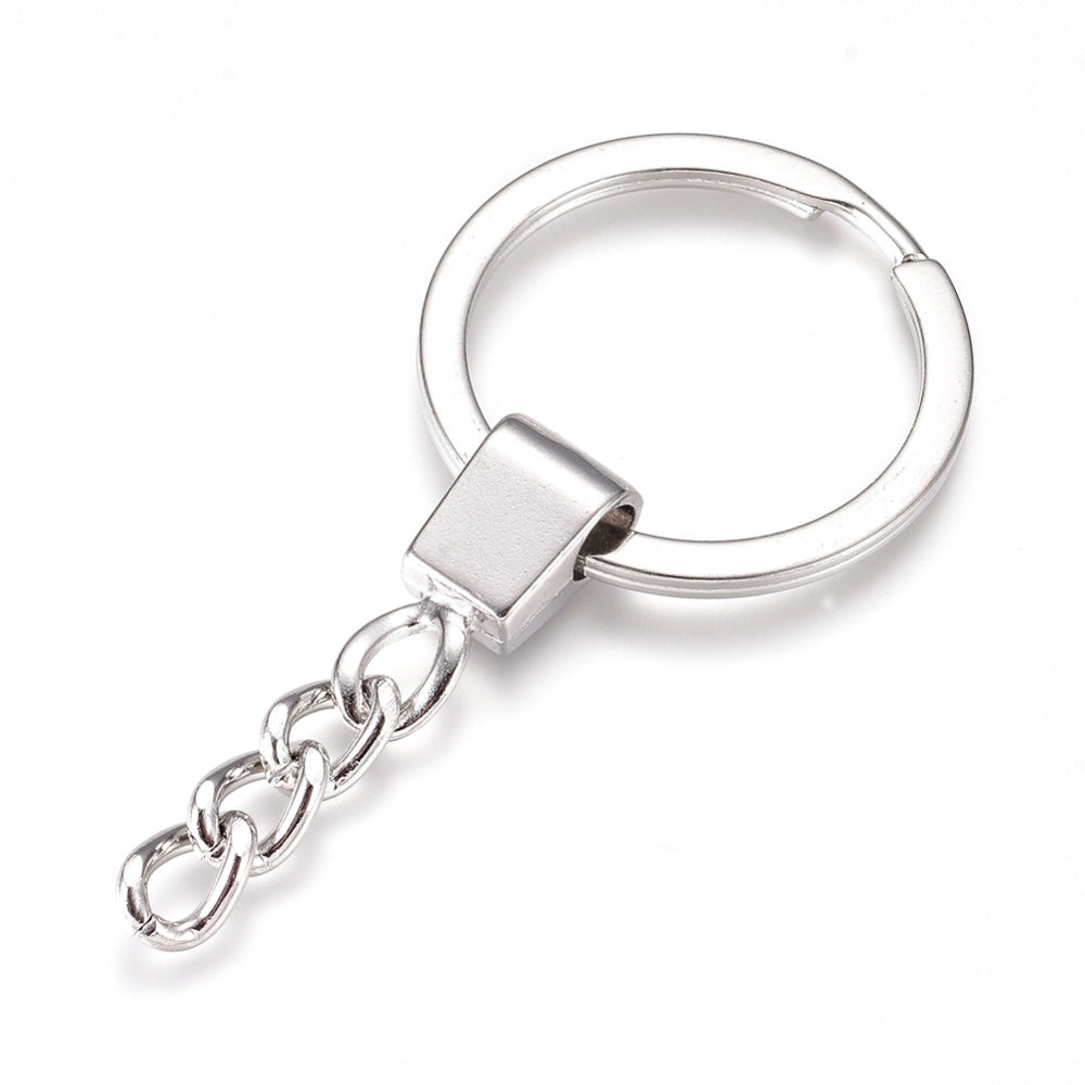 Flat Key Ring with Chain