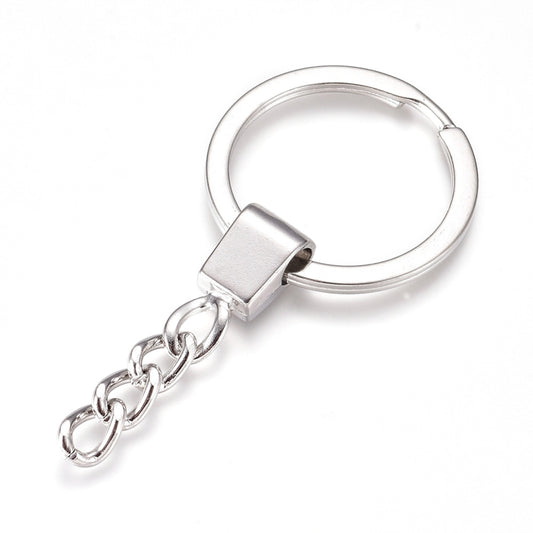 Flat Key Ring with Chain