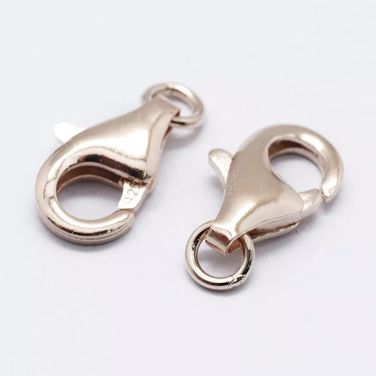 Electroplated 925 Sterling Silver Lobster Clasps