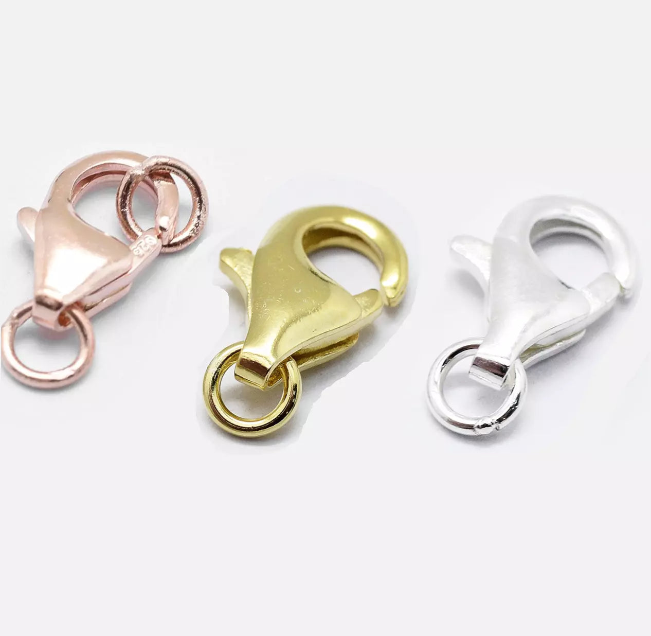 Electroplated 925 Sterling Silver Lobster Clasps