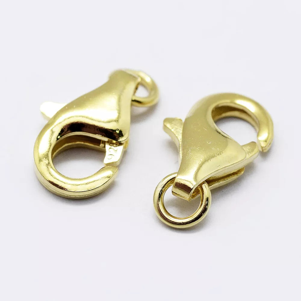 Electroplated 925 Sterling Silver Lobster Clasps