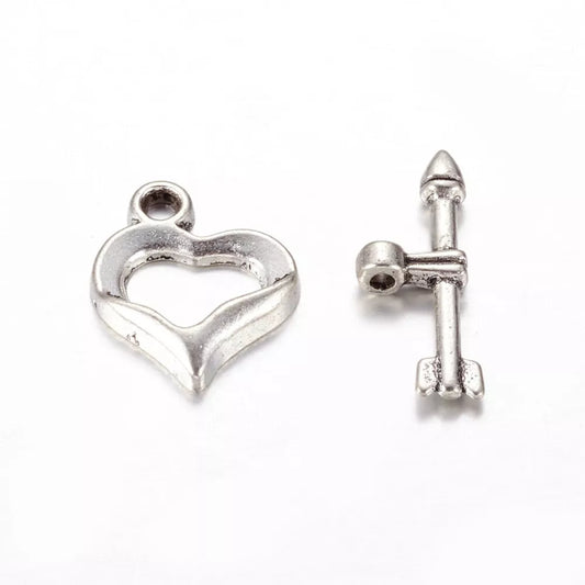 Heart Shaped Toggle Clasps