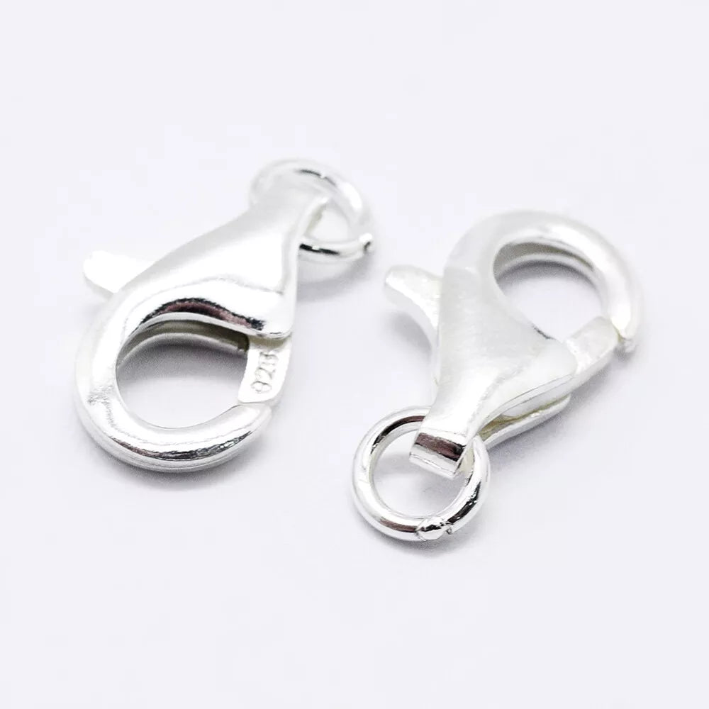 Electroplated 925 Sterling Silver Lobster Clasps