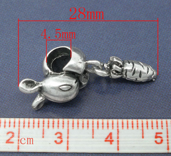 European Style Rabbit Bead - 4.5 mm Hole