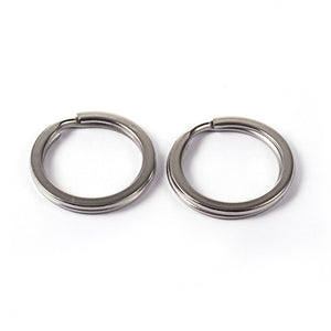 Stainless Steel Flat Key Rings 25 mm x 2 mm