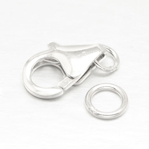 Sterling Silver Lobster Clasps 12 mm x 9 mm x 4 mm