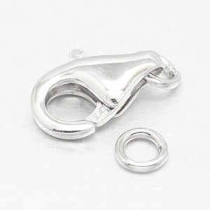 Sterling Silver Lobster Clasps 10 mm x 7 mm x 3 mm