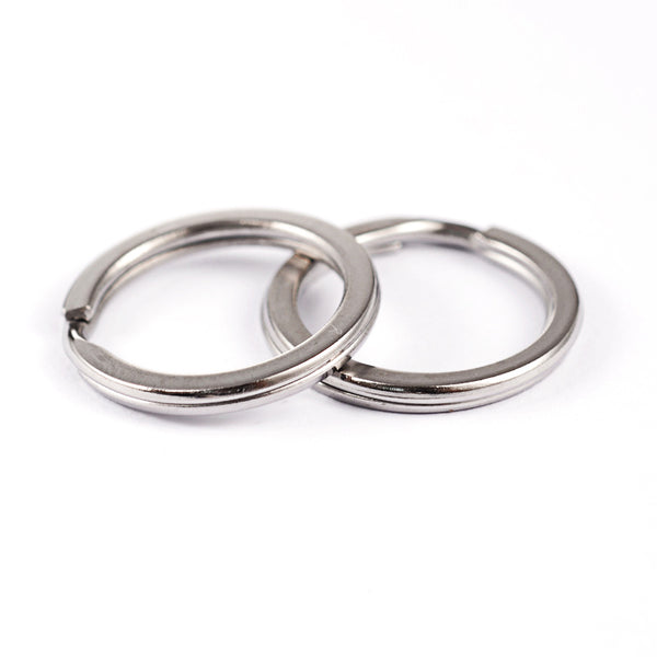 Stainless Steel Flat Key Rings 20 mm x 2 mm