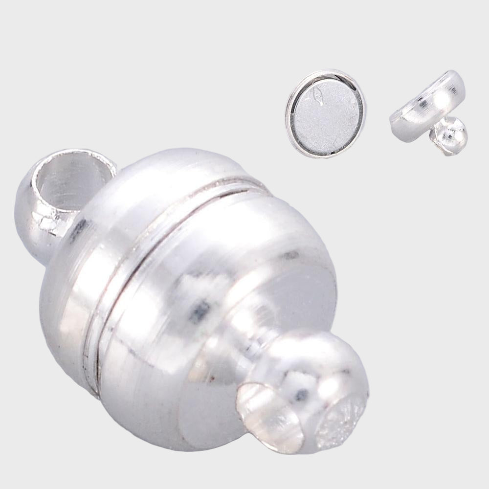 Oval Magnetic Clasps (Silver or Gold) 11 x 7 mm - Pack of 100 - FindPak