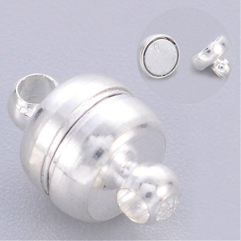 Oval Magnetic Clasps (Silver or Gold) 11 x 7 mm - Pack of 100 - FindPak