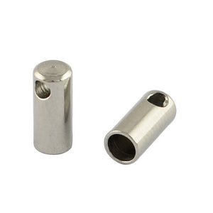 Stainless Steel Cord End Caps 9 mm x 4 mm for 3.2 mm Cord